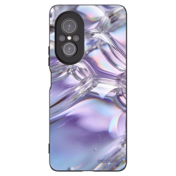 Picasee silikonowe czarne etui na Huawei Nova 9 SE - Iridescent bubbles