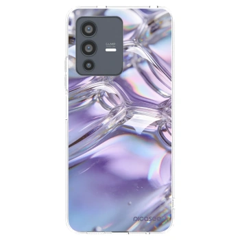 Picasee silikonowe przeźroczyste etui na Vivo V23 5G - Iridescent bubbles
