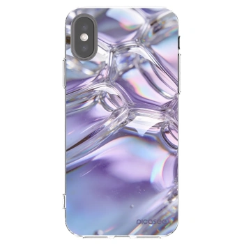 Picasee silikonowe przeźroczyste etui na Apple iPhone X/XS - Iridescent bubbles