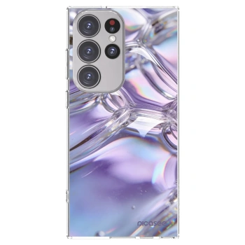 Picasee silikonowe przeźroczyste etui na Samsung Galaxy S23 Ultra 5G - Iridescent bubbles