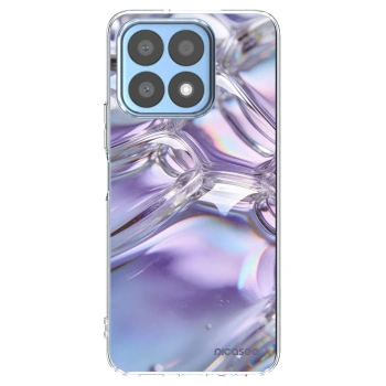 Picasee silikonowe przeźroczyste etui na Honor X8a - Iridescent bubbles