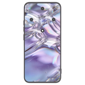 Picasee silikonowe czarne etui na Honor Magic5 Lite 5G - Iridescent bubbles