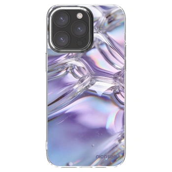 Picasee silikonowe przeźroczyste etui na Apple iPhone 15 Pro Max - Iridescent bubbles