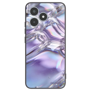 Picasee silikonowe czarne etui na Realme C53 - Iridescent bubbles