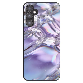 Picasee silikonowe czarne etui na Samsung Galaxy A05s A057G - Iridescent bubbles