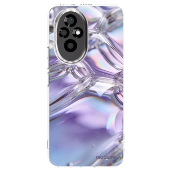 Picasee silikonowe przeźroczyste etui na Honor 200 Pro 5G - Iridescent bubbles