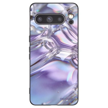 Picasee silikonowe czarne etui na Google Pixel 8 Pro - Iridescent bubbles
