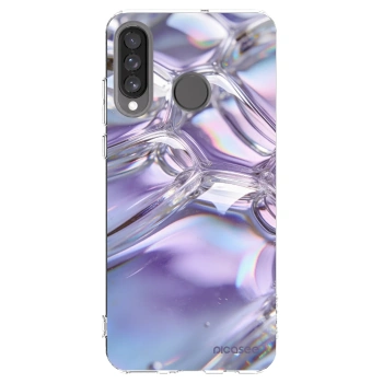 Picasee silikonowe przeźroczyste etui na Huawei P30 Lite - Iridescent bubbles