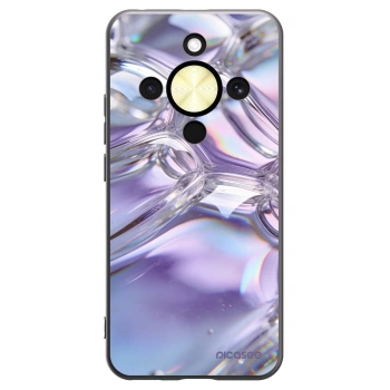 Picasee silikonowe czarne etui na Honor Magic8 Lite 5G - Iridescent bubbles