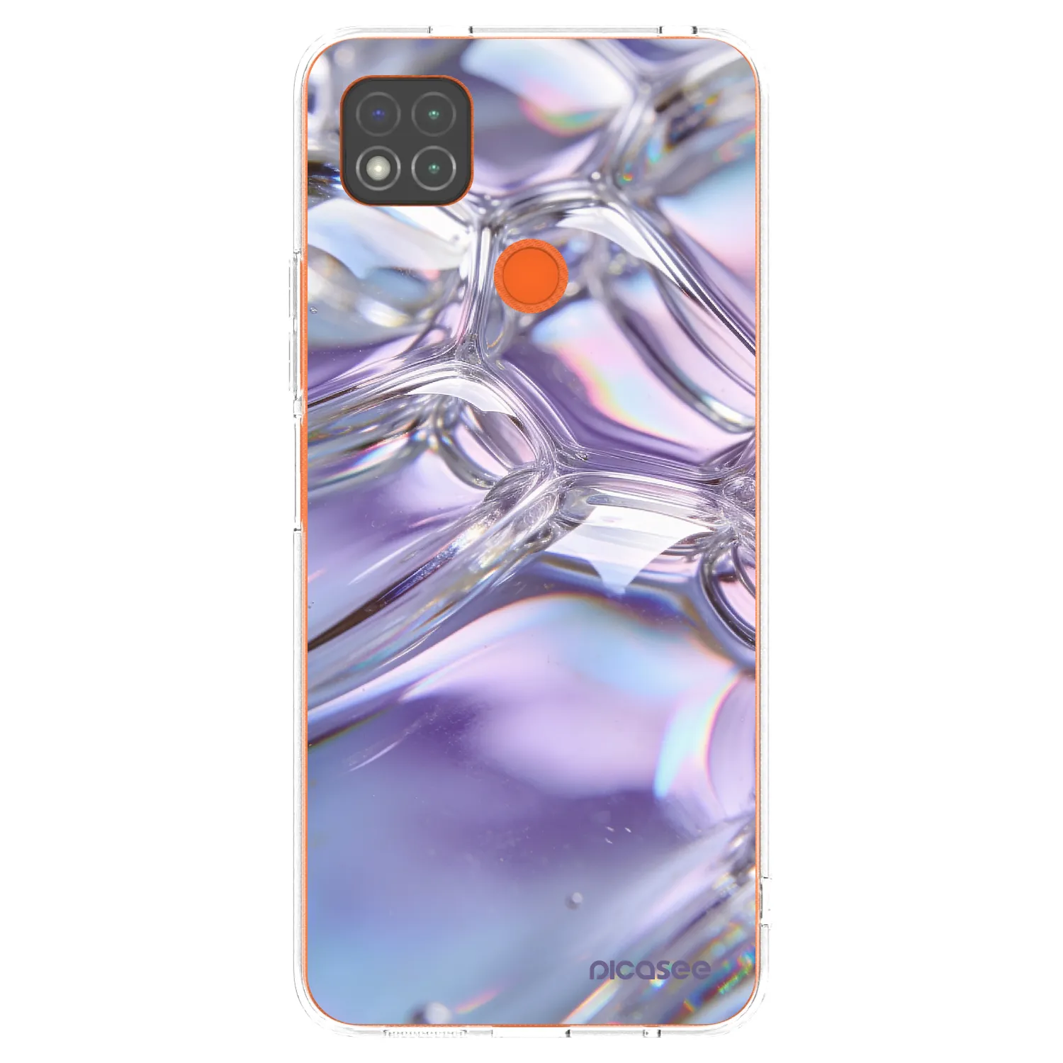Picasee silikonowe przeźroczyste etui na Xiaomi Redmi 9C - Iridescent bubbles