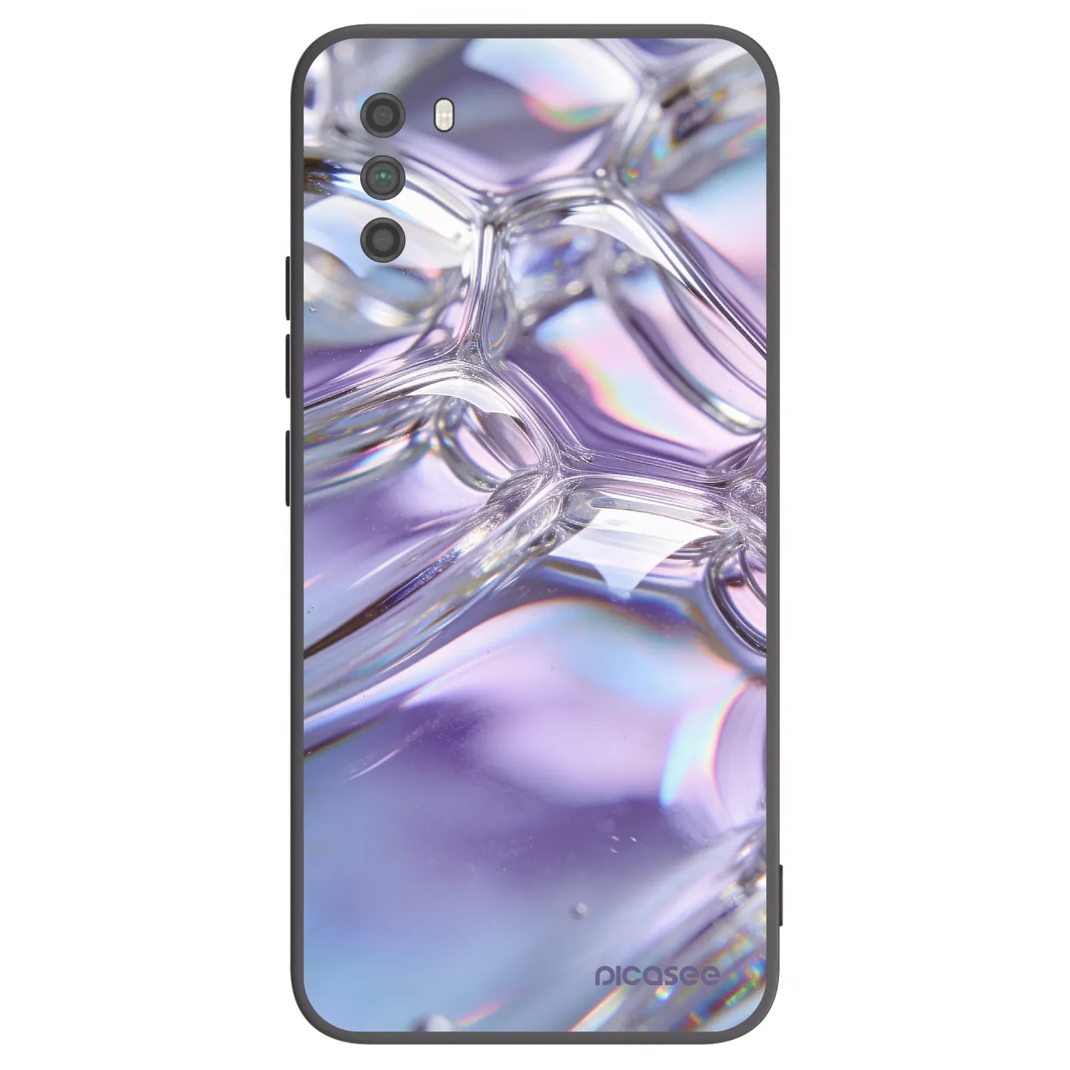Picasee silikonowe czarne etui na Xiaomi Poco M3 - Iridescent bubbles