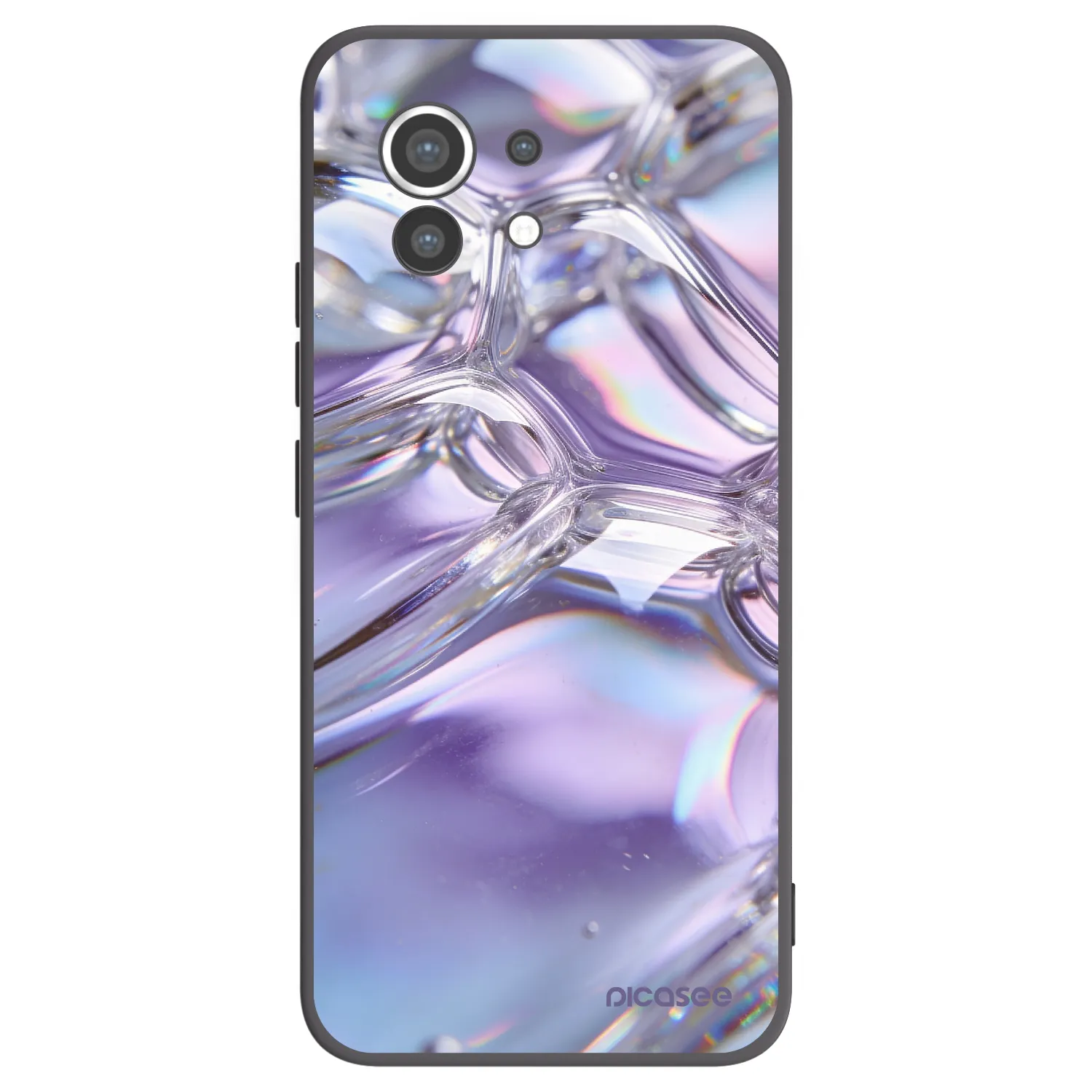 Picasee silikonowe czarne etui na Xiaomi Mi 11 - Iridescent bubbles