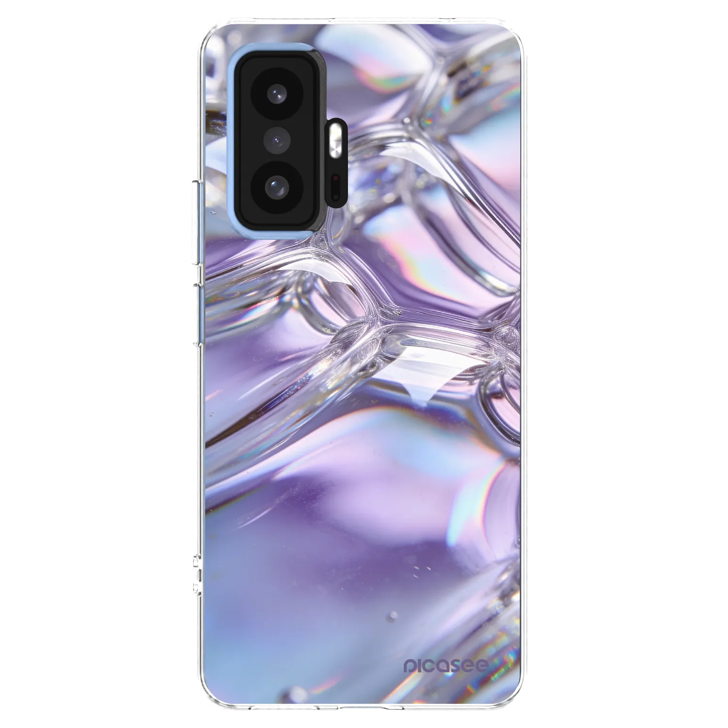 Picasee silikonowe przeźroczyste etui na Xiaomi 11T - Iridescent bubbles