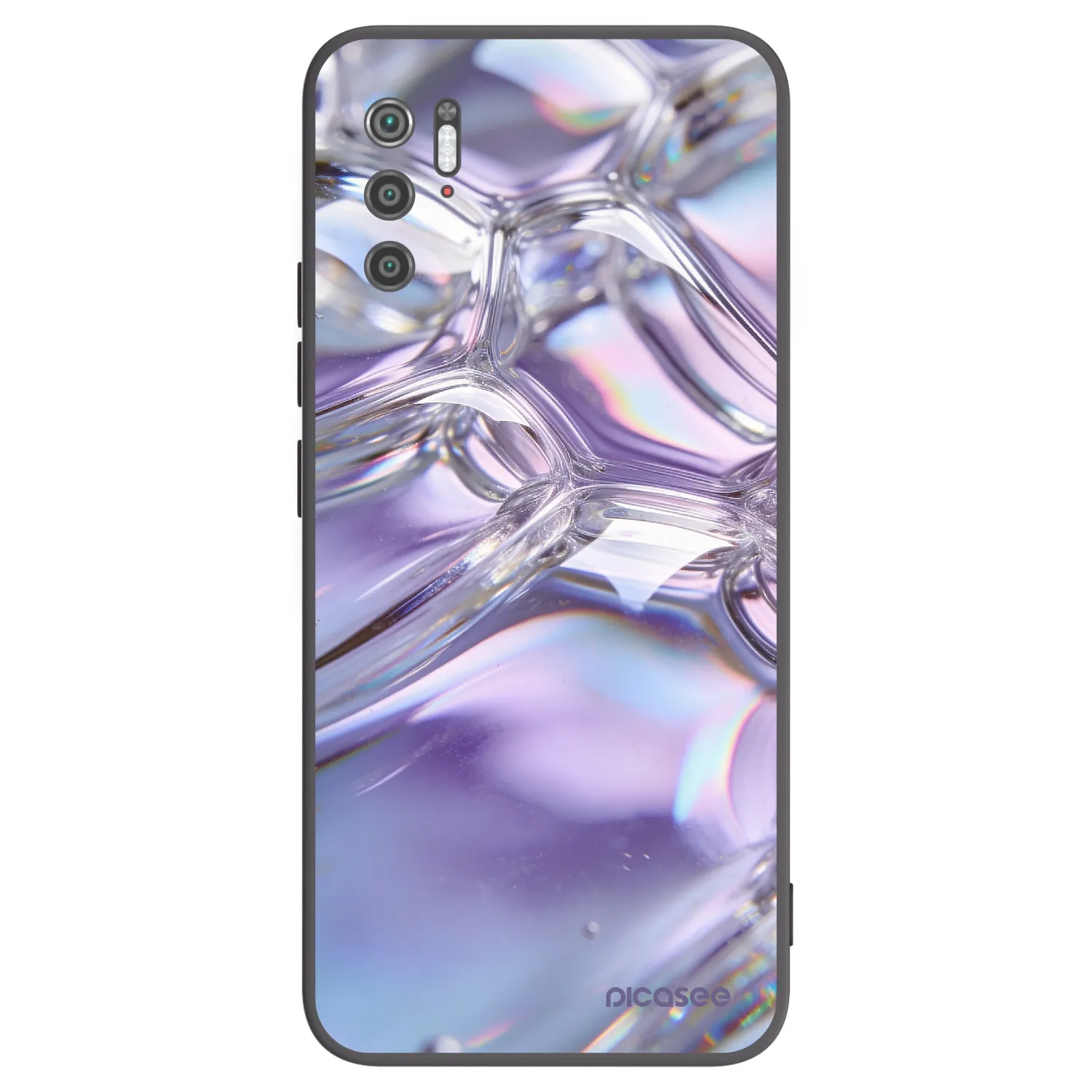 Picasee silikonowe czarne etui na Xiaomi Poco M3 Pro 5G - Iridescent bubbles