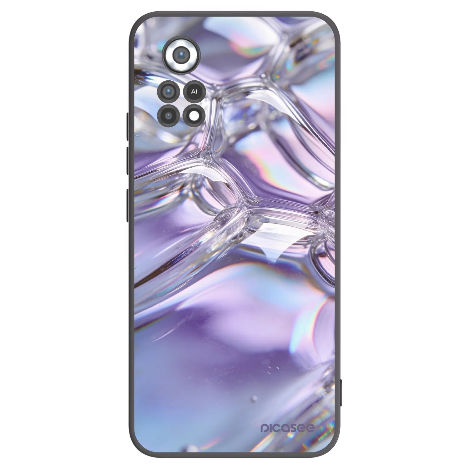 Picasee silikonowe czarne etui na Xiaomi Poco X4 Pro 5G - Iridescent bubbles