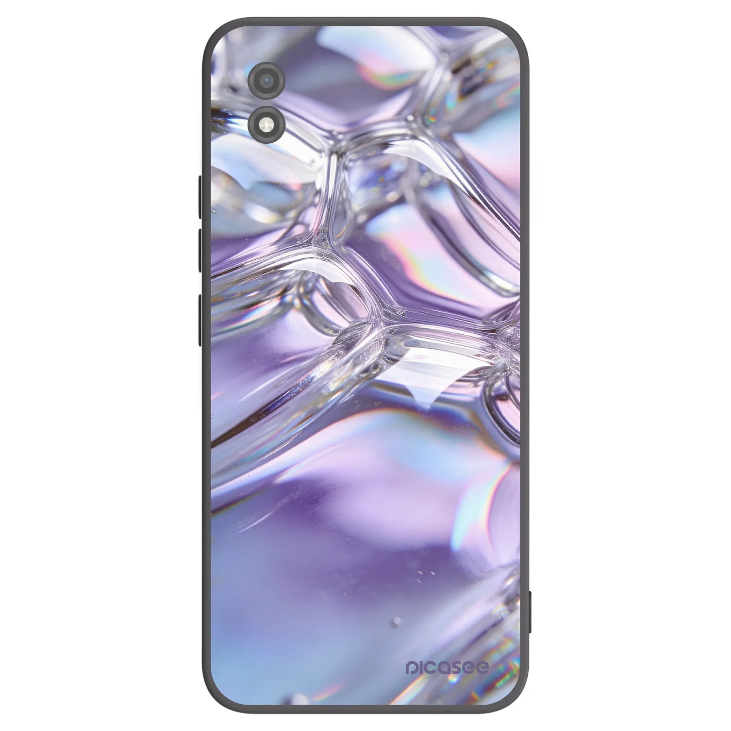 Picasee silikonowe czarne etui na Realme C11 (2021) - Iridescent bubbles