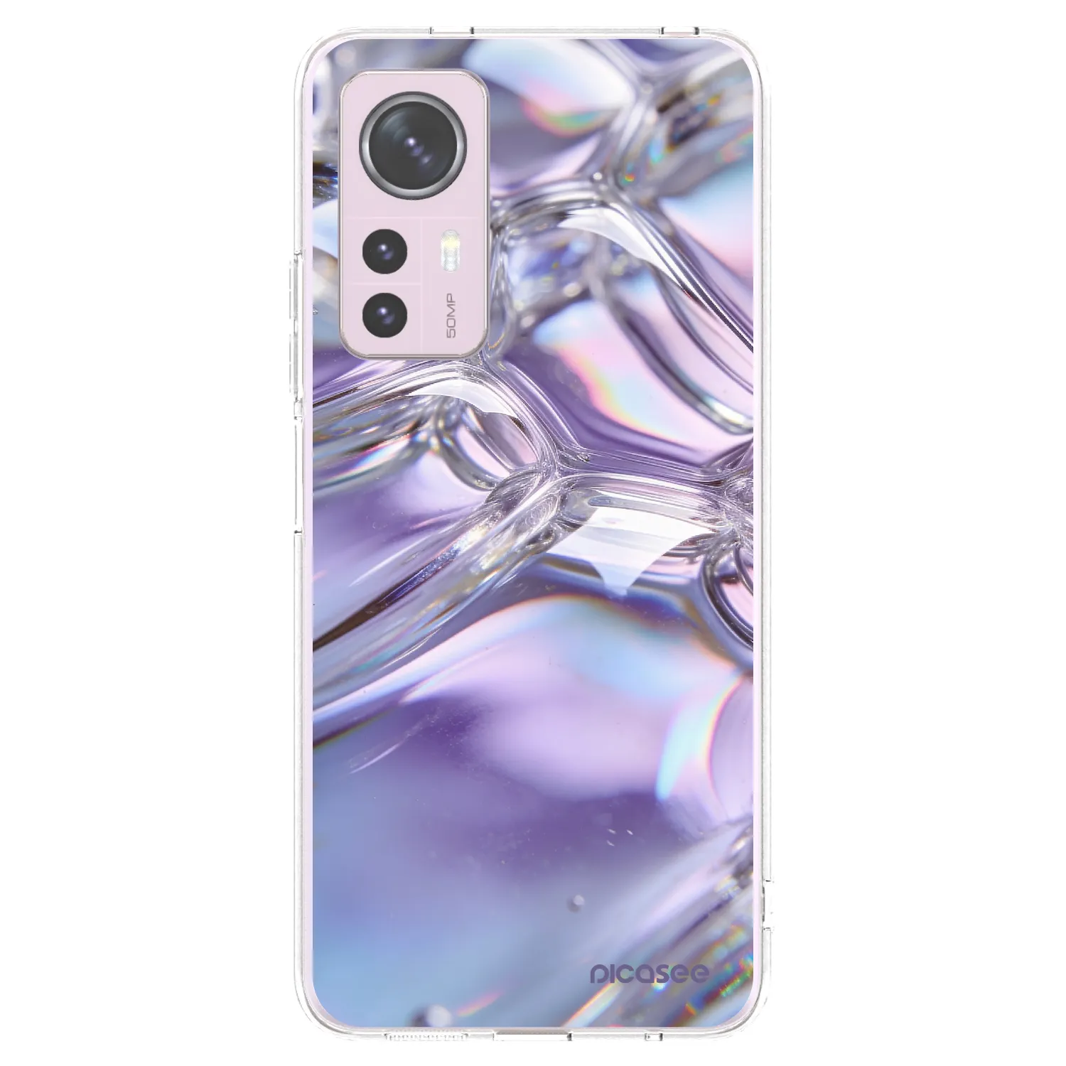 Picasee silikonowe przeźroczyste etui na Xiaomi 12 - Iridescent bubbles