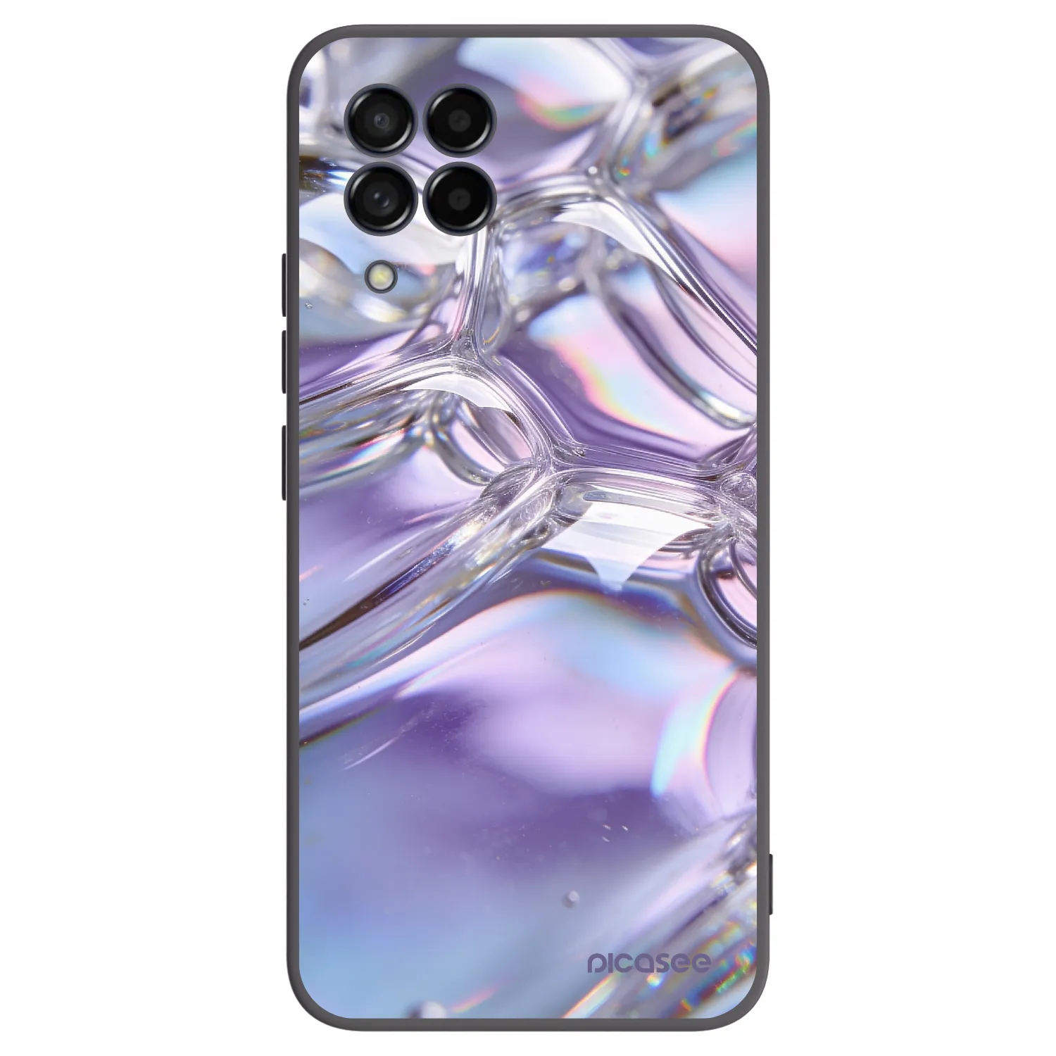 Picasee silikonowe czarne etui na Samsung Galaxy M53 5G - Iridescent bubbles