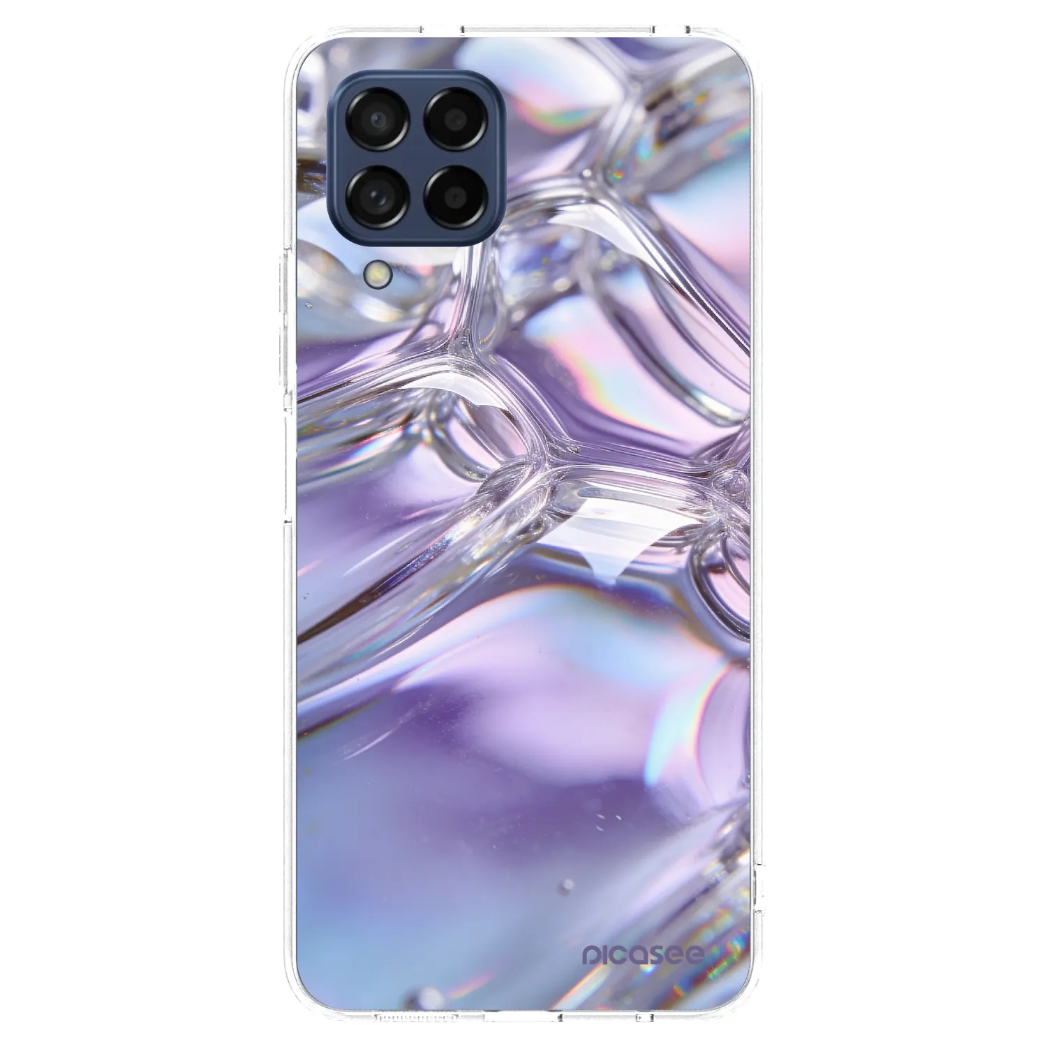 Picasee silikonowe przeźroczyste etui na Samsung Galaxy M53 5G - Iridescent bubbles