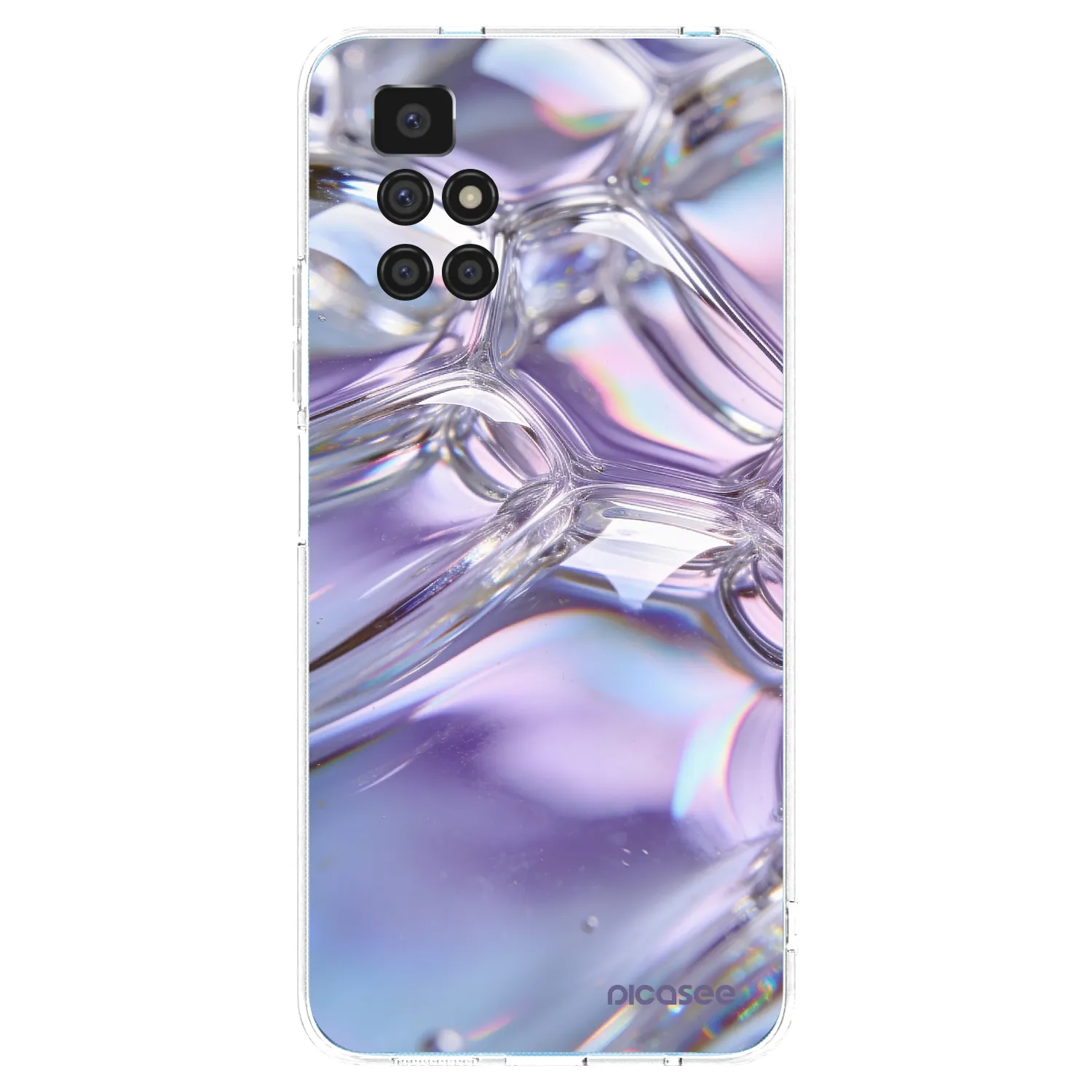 Picasee silikonowe przeźroczyste etui na Xiaomi Redmi 10 (2022) - Iridescent bubbles