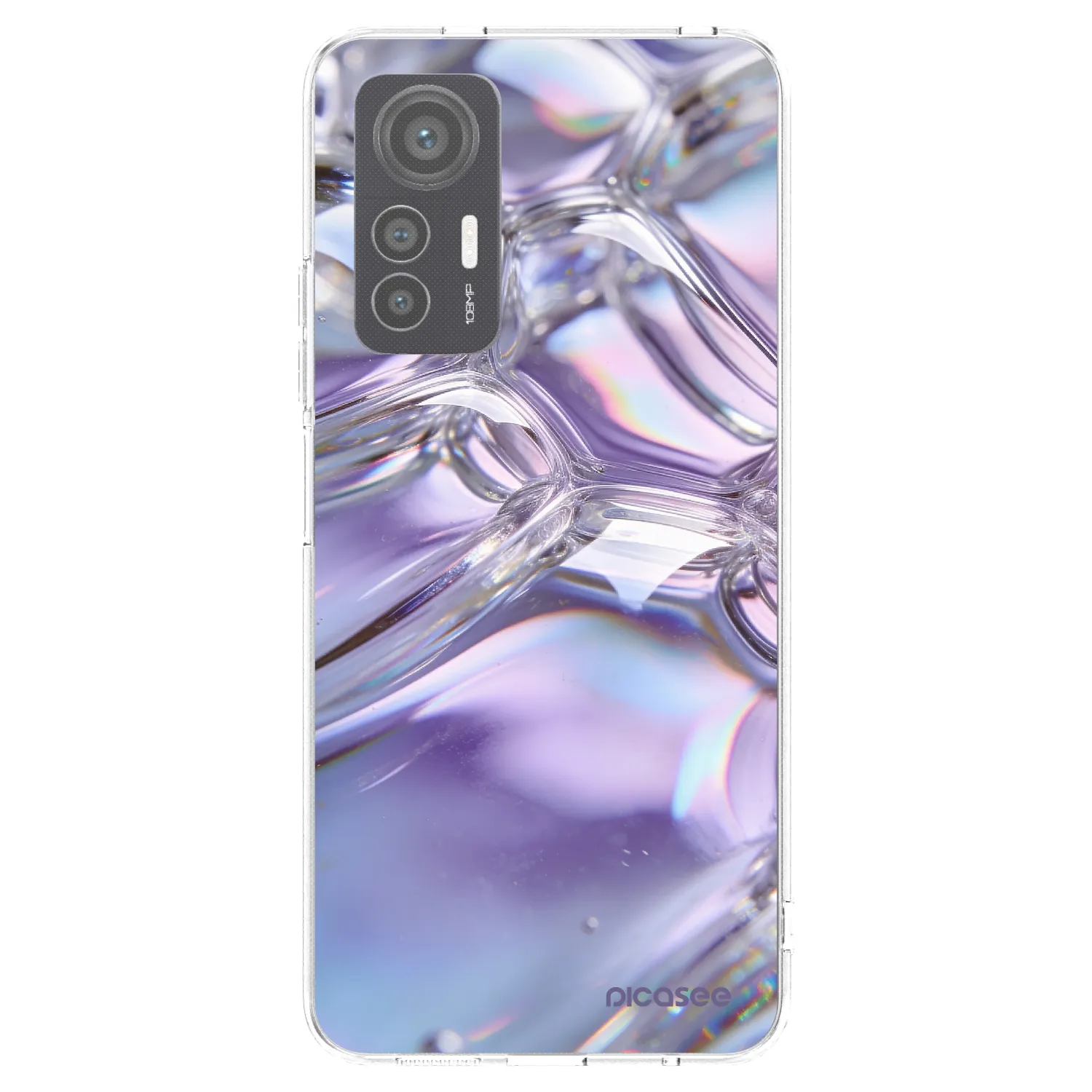 Picasee silikonowe przeźroczyste etui na Xiaomi 12 Lite - Iridescent bubbles