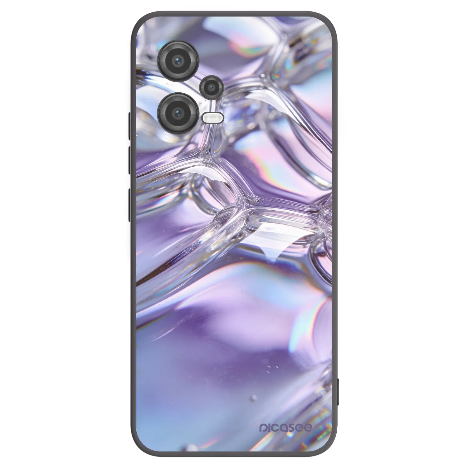 Picasee silikonowe czarne etui na Xiaomi Poco X5 - Iridescent bubbles