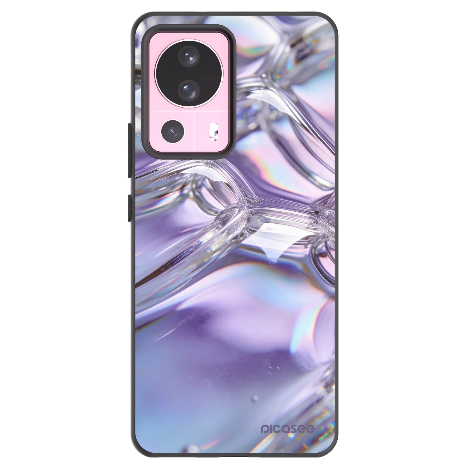 Picasee silikonowe czarne etui na Xiaomi 13 Lite - Iridescent bubbles