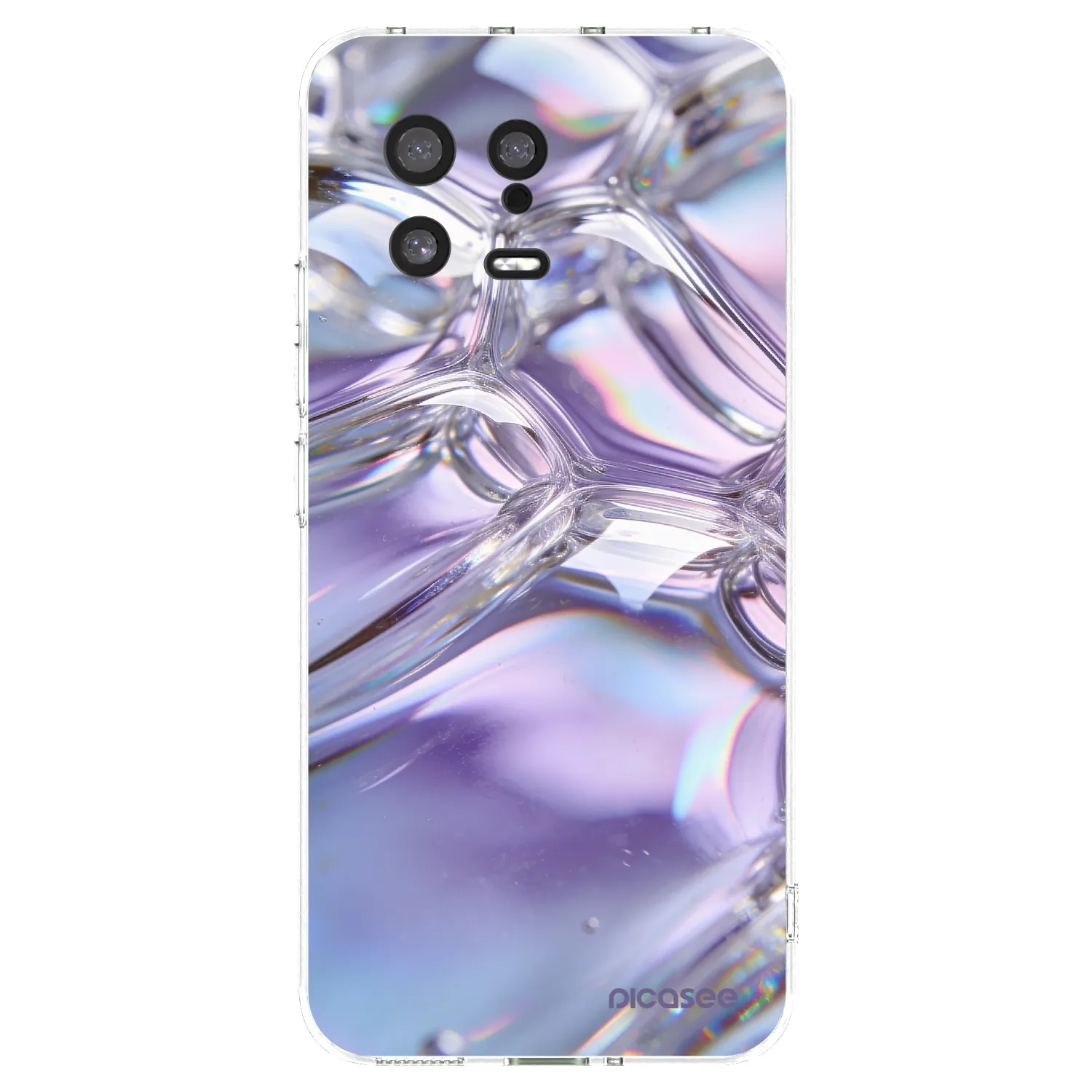 Picasee silikonowe przeźroczyste etui na Xiaomi 13 - Iridescent bubbles
