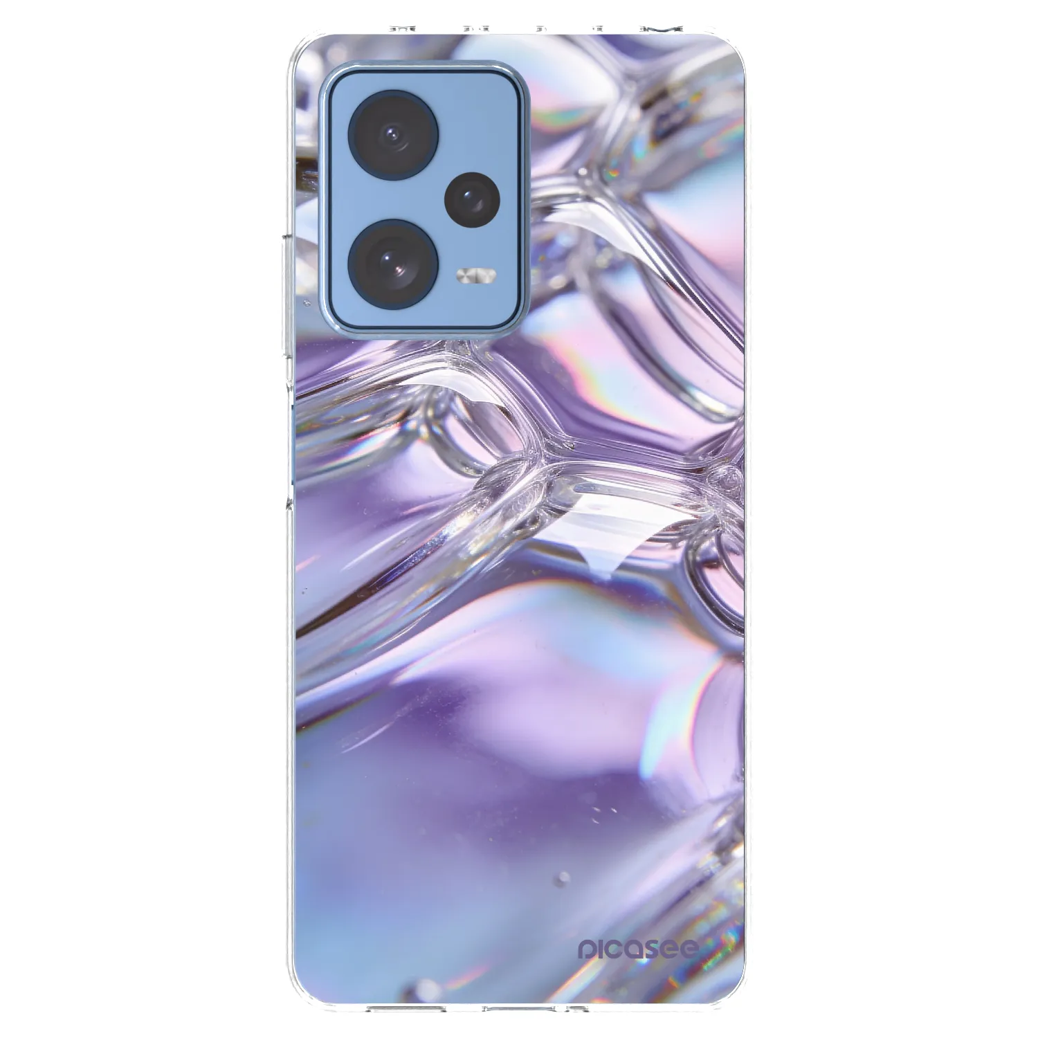 Picasee silikonowe przeźroczyste etui na Xiaomi Redmi Note 12 Pro 5G - Iridescent bubbles