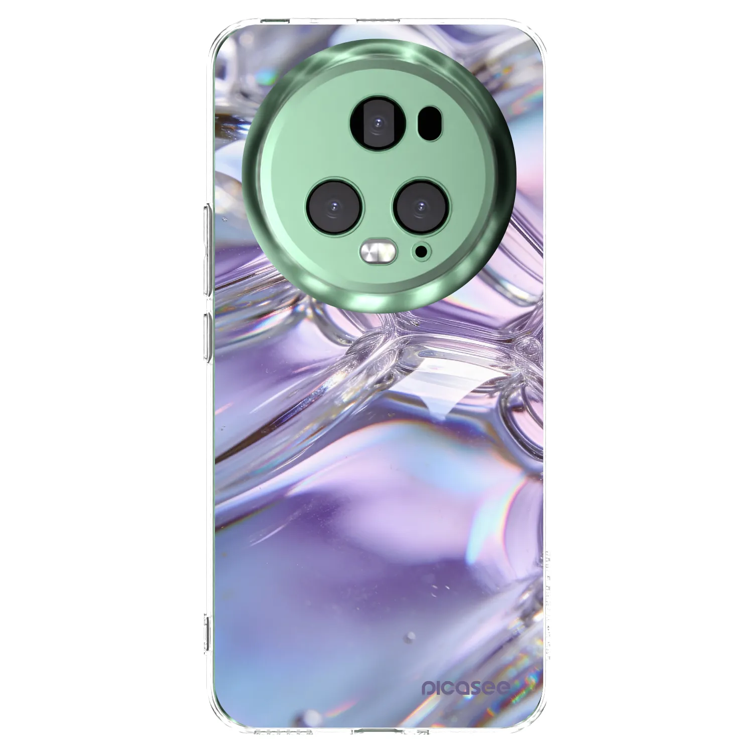 Picasee silikonowe przeźroczyste etui na Honor Magic5 Pro - Iridescent bubbles