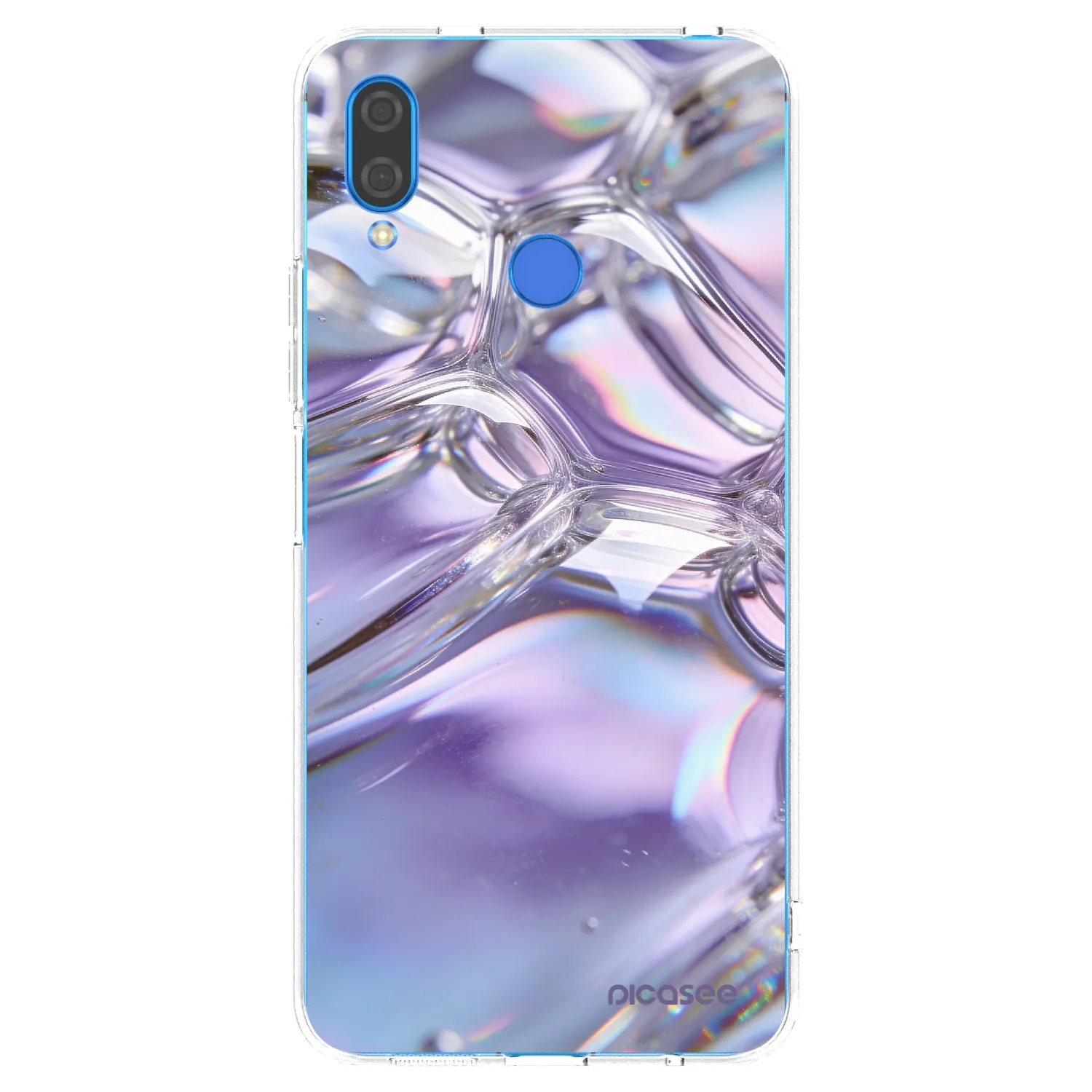 Picasee silikonowe przeźroczyste etui na Huawei Nova 3 - Iridescent bubbles