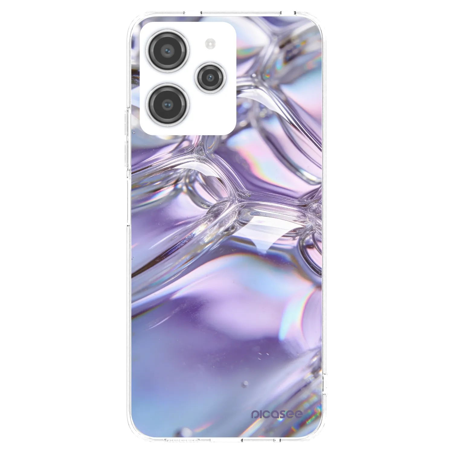 Picasee silikonowe przeźroczyste etui na Xiaomi Redmi 12 4G - Iridescent bubbles