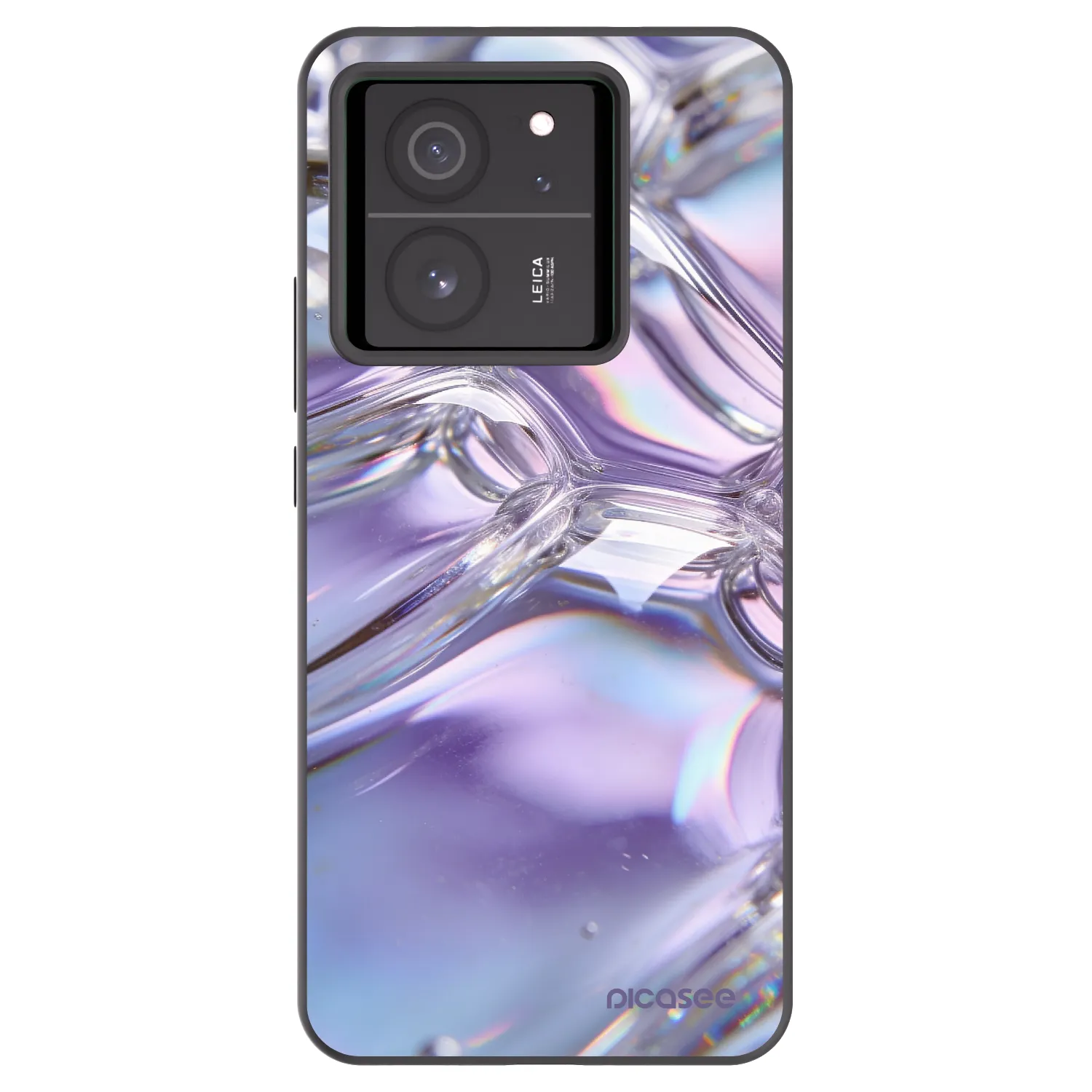 Picasee silikonowe czarne etui na Xiaomi 13T - Iridescent bubbles