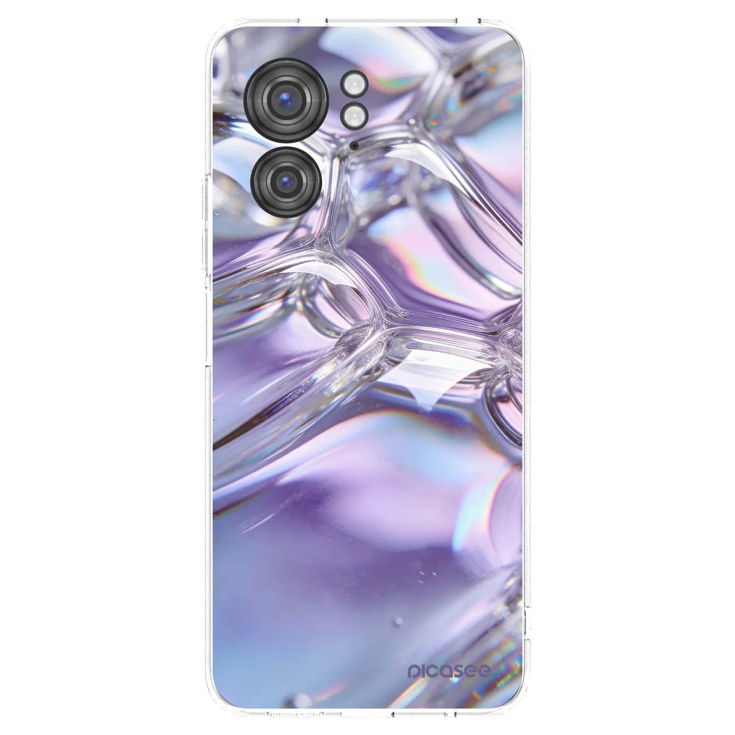 Picasee silikonowe przeźroczyste etui na Motorola Edge 40 - Iridescent bubbles