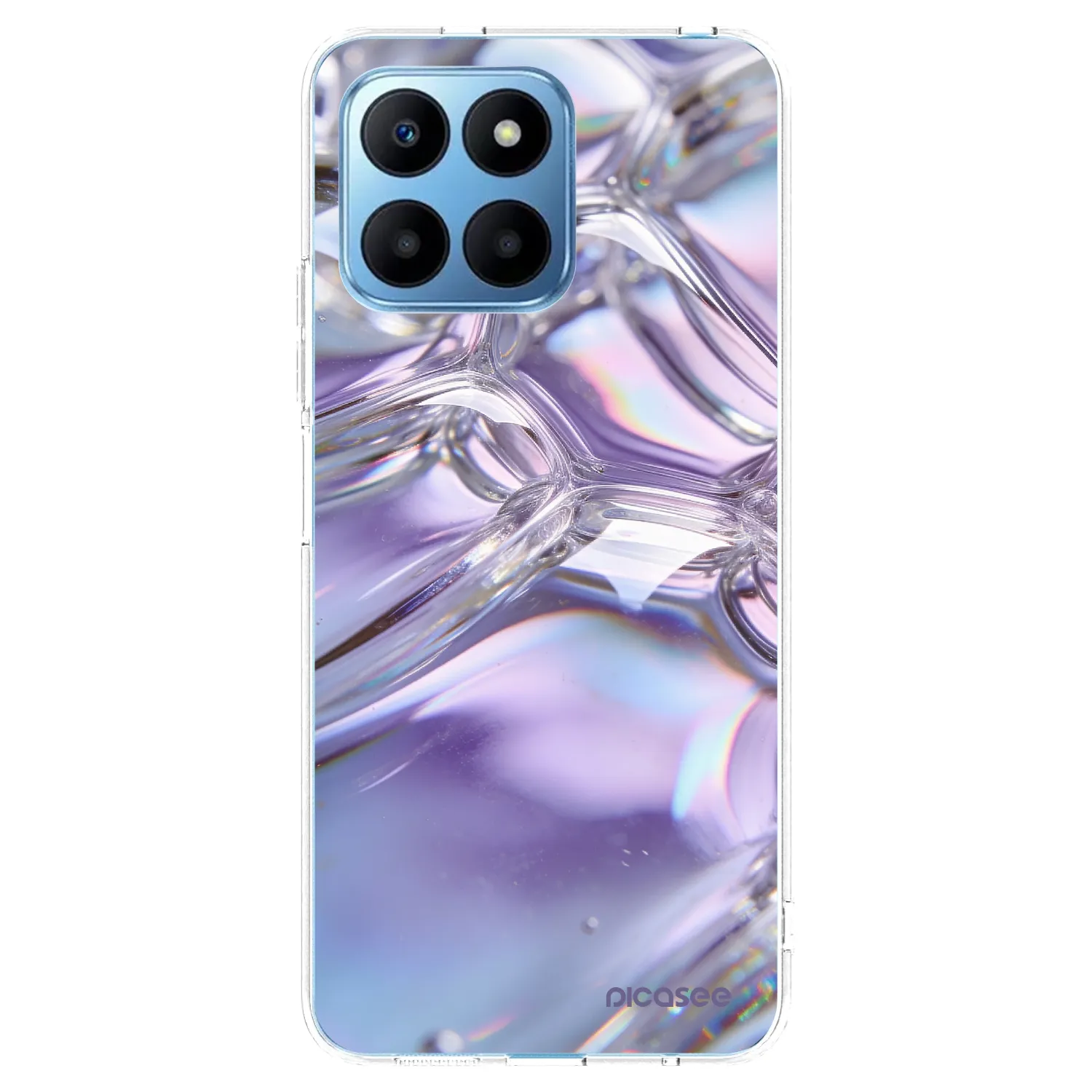Picasee silikonowe przeźroczyste etui na Honor 70 Lite - Iridescent bubbles
