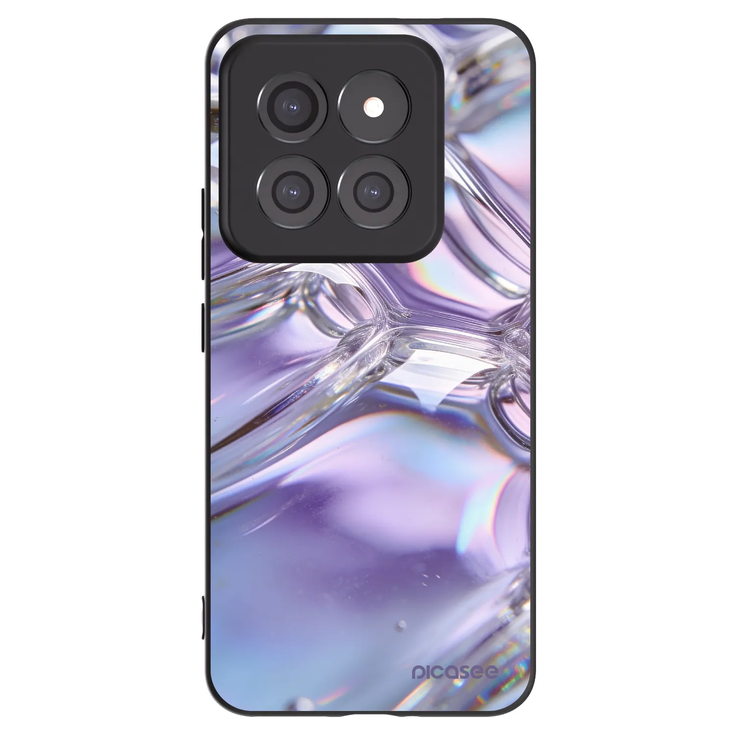 Picasee silikonowe czarne etui na Xiaomi 14 Pro - Iridescent bubbles