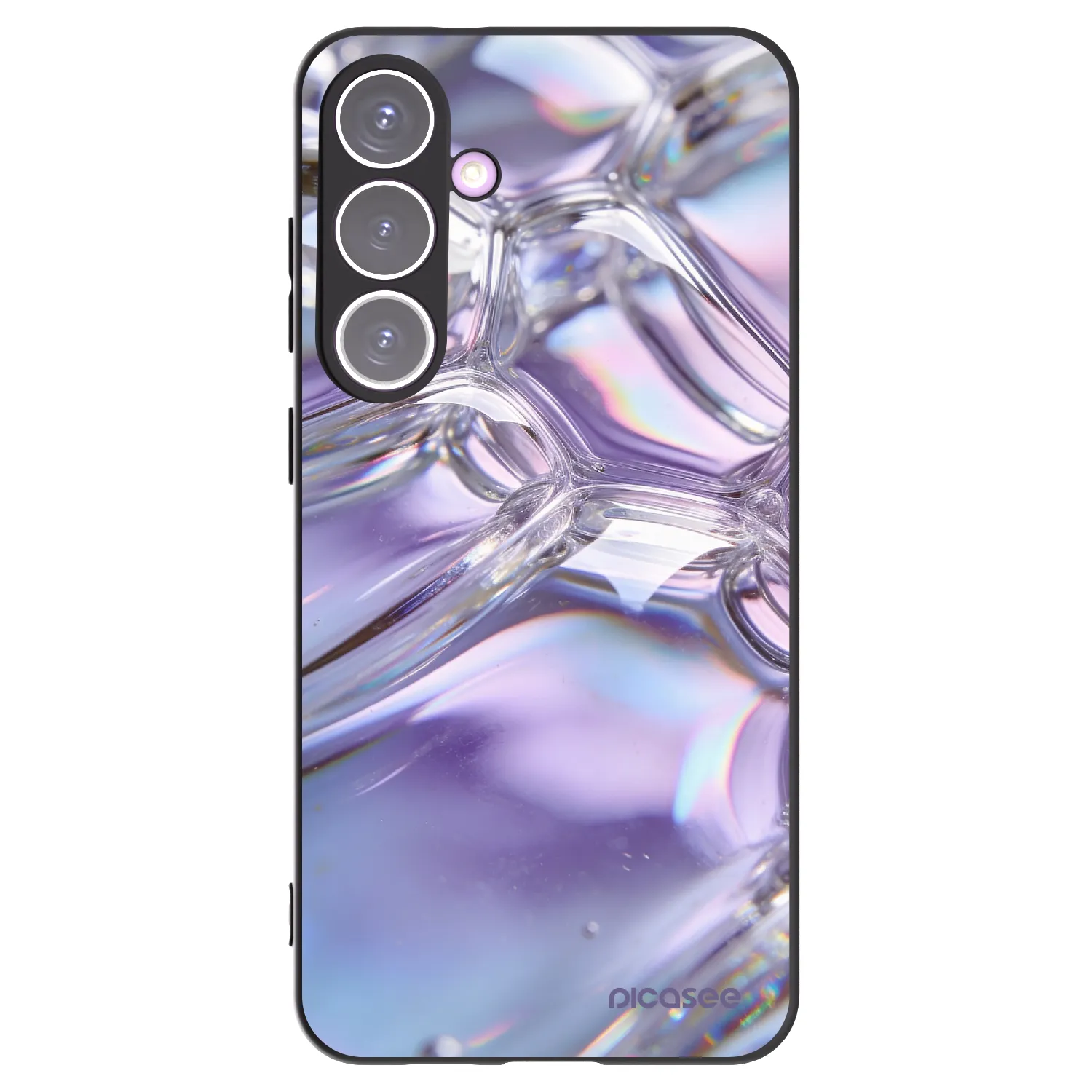 Picasee silikonowe czarne etui na Samsung Galaxy S24+ S926B 5G - Iridescent bubbles