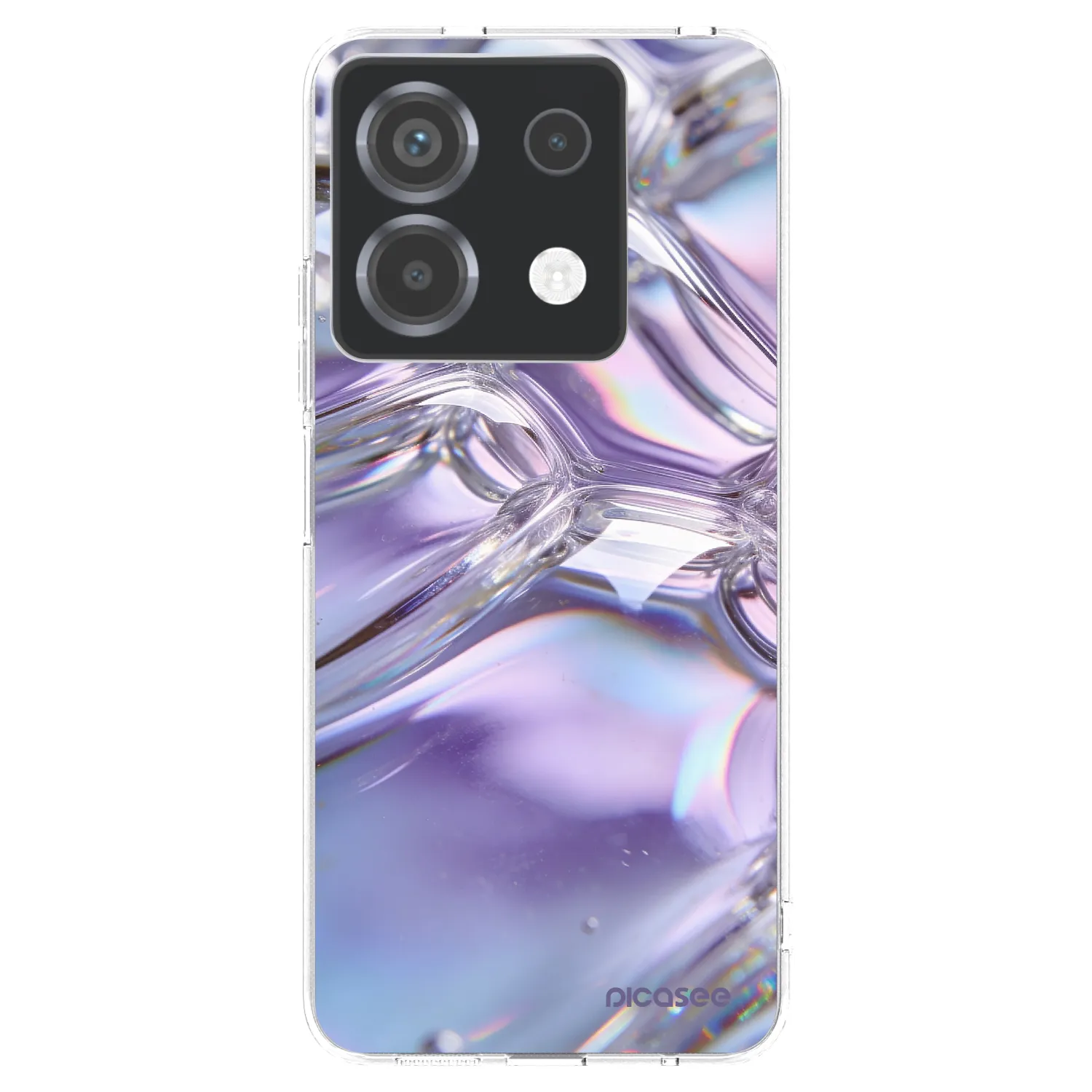 Picasee silikonowe przeźroczyste etui na Xiaomi Poco X6 - Iridescent bubbles