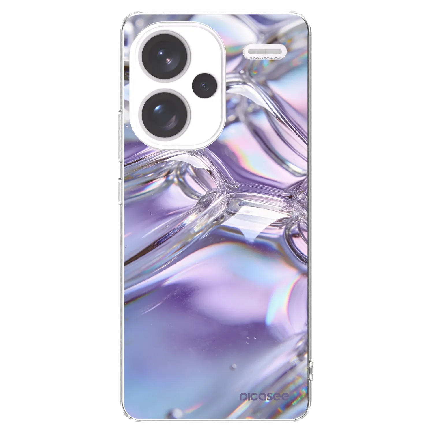 Picasee silikonowe przeźroczyste etui na Xiaomi Redmi Note 13 Pro+ 5G - Iridescent bubbles