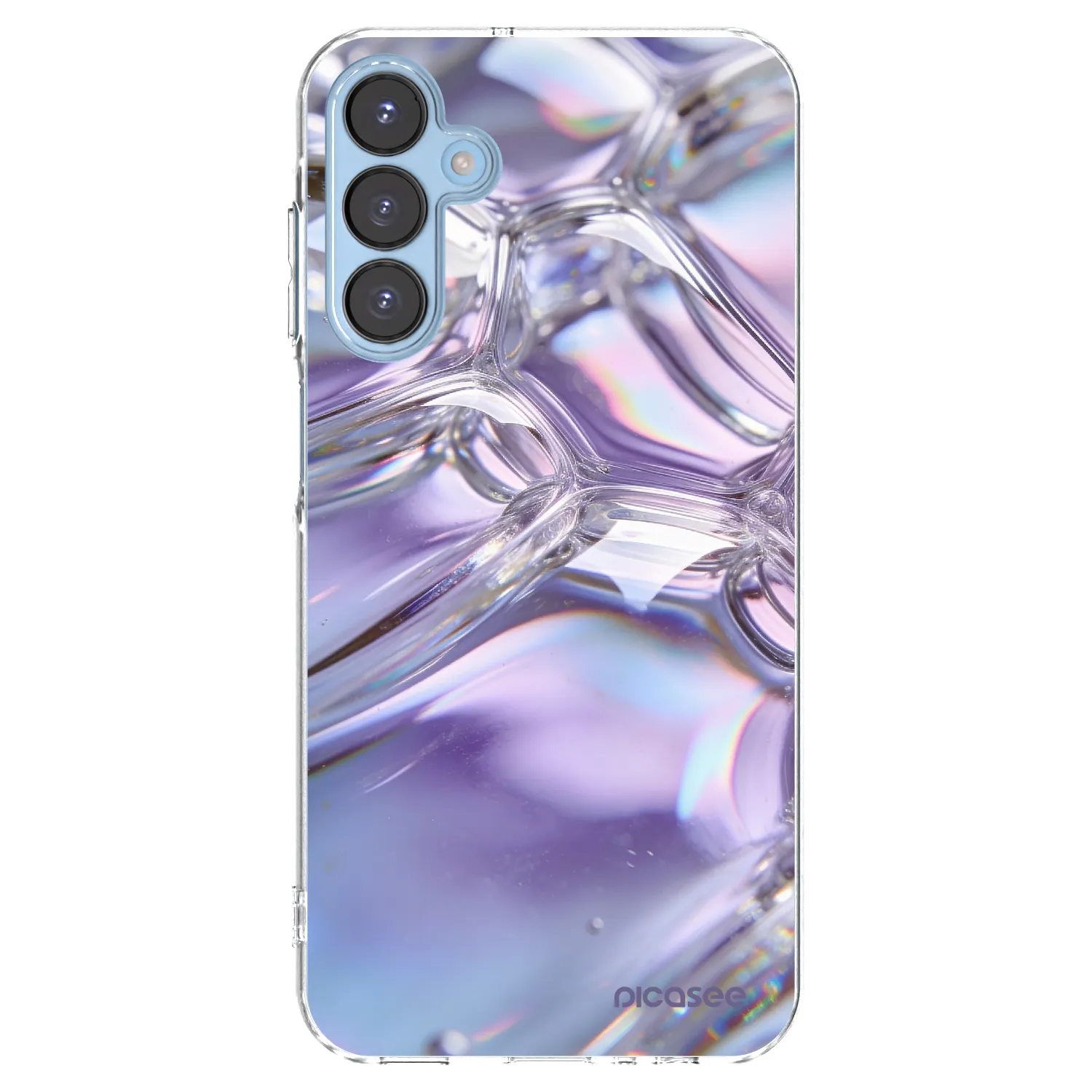Picasee silikonowe przeźroczyste etui na Samsung Galaxy A15 A156B 5G - Iridescent bubbles