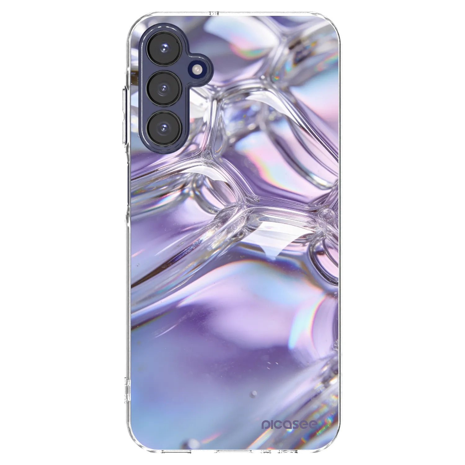 Picasee silikonowe przeźroczyste etui na Samsung Galaxy A15 A155F 4G - Iridescent bubbles