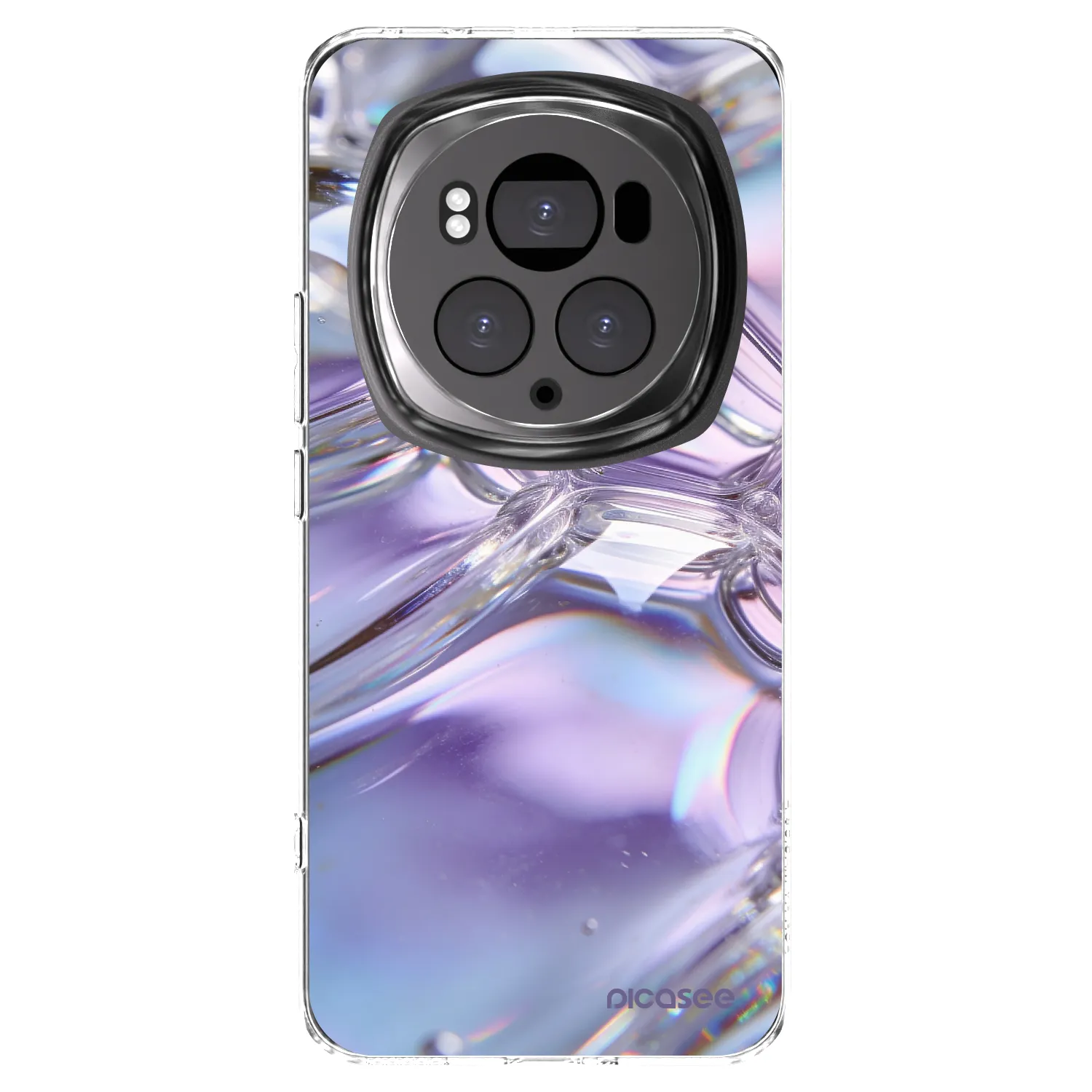 Picasee silikonowe przeźroczyste etui na Honor Magic6 Pro - Iridescent bubbles