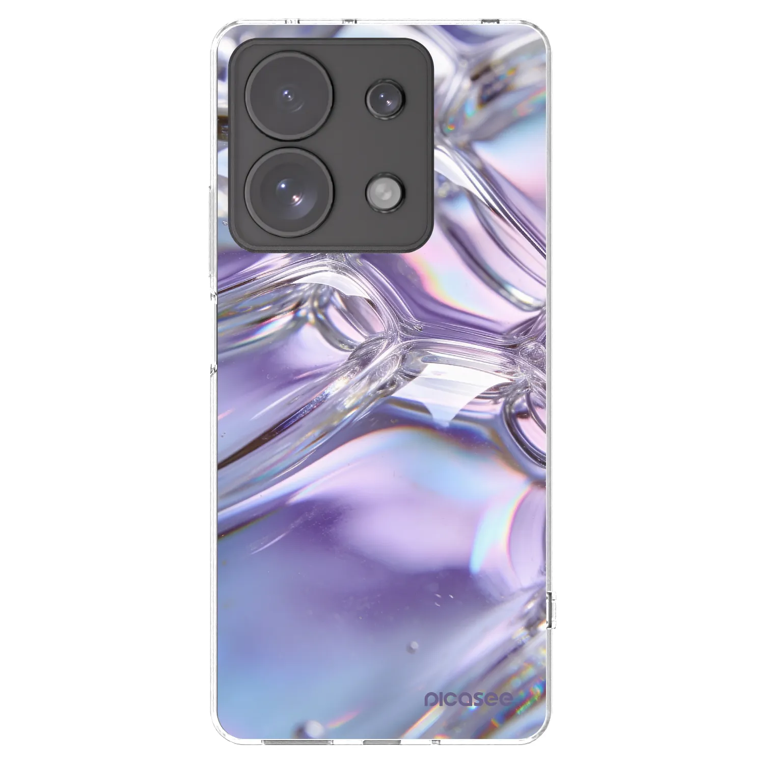 Picasee silikonowe przeźroczyste etui na Xiaomi Redmi Note 13 Pro 4G - Iridescent bubbles