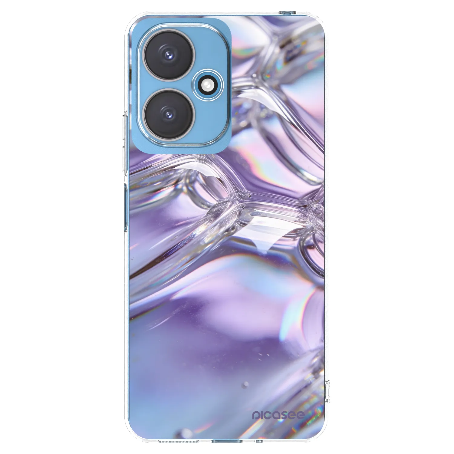 Picasee silikonowe przeźroczyste etui na Xiaomi Redmi 13C 5G - Iridescent bubbles