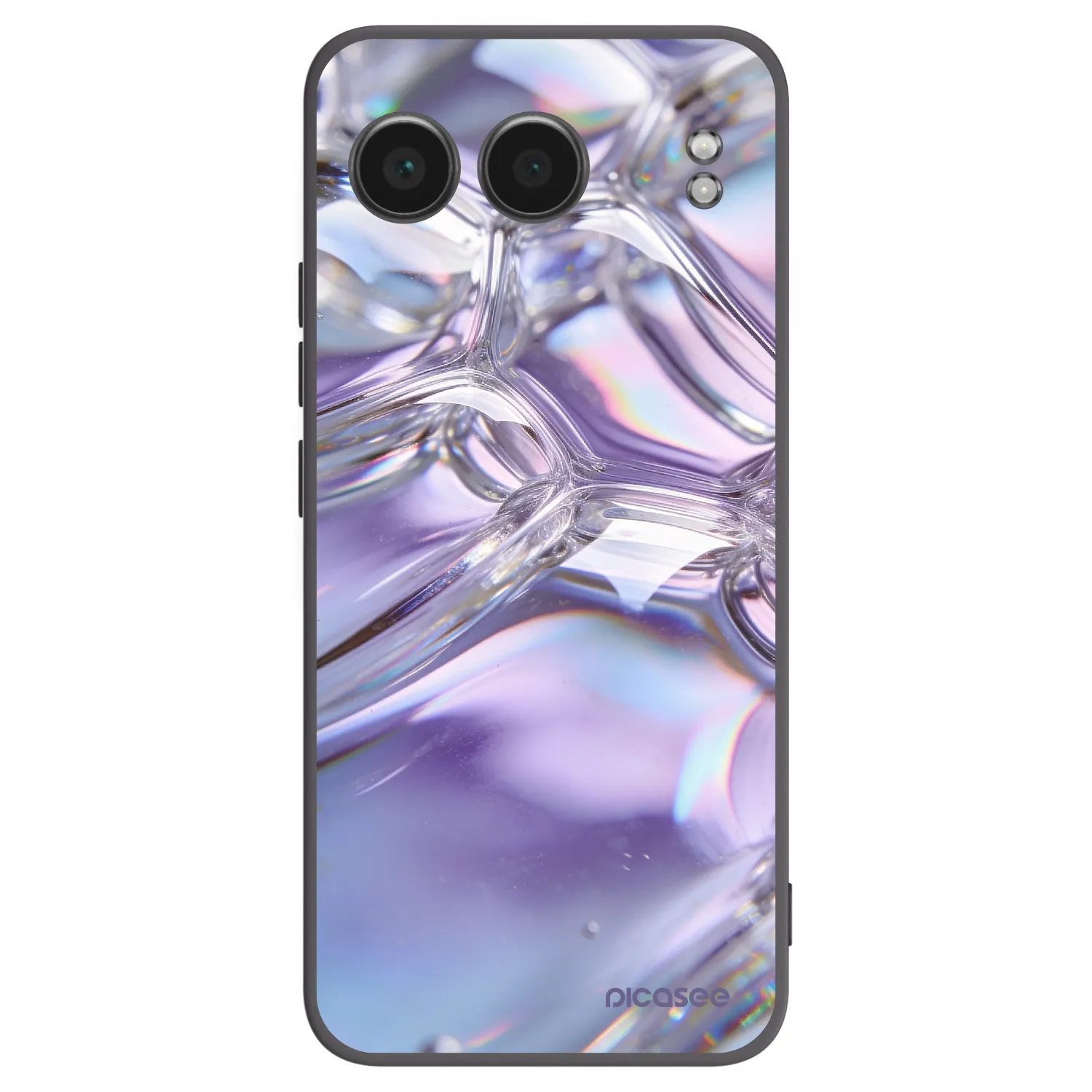 Picasee silikonowe czarne etui na OnePlus Nord 4 - Iridescent bubbles