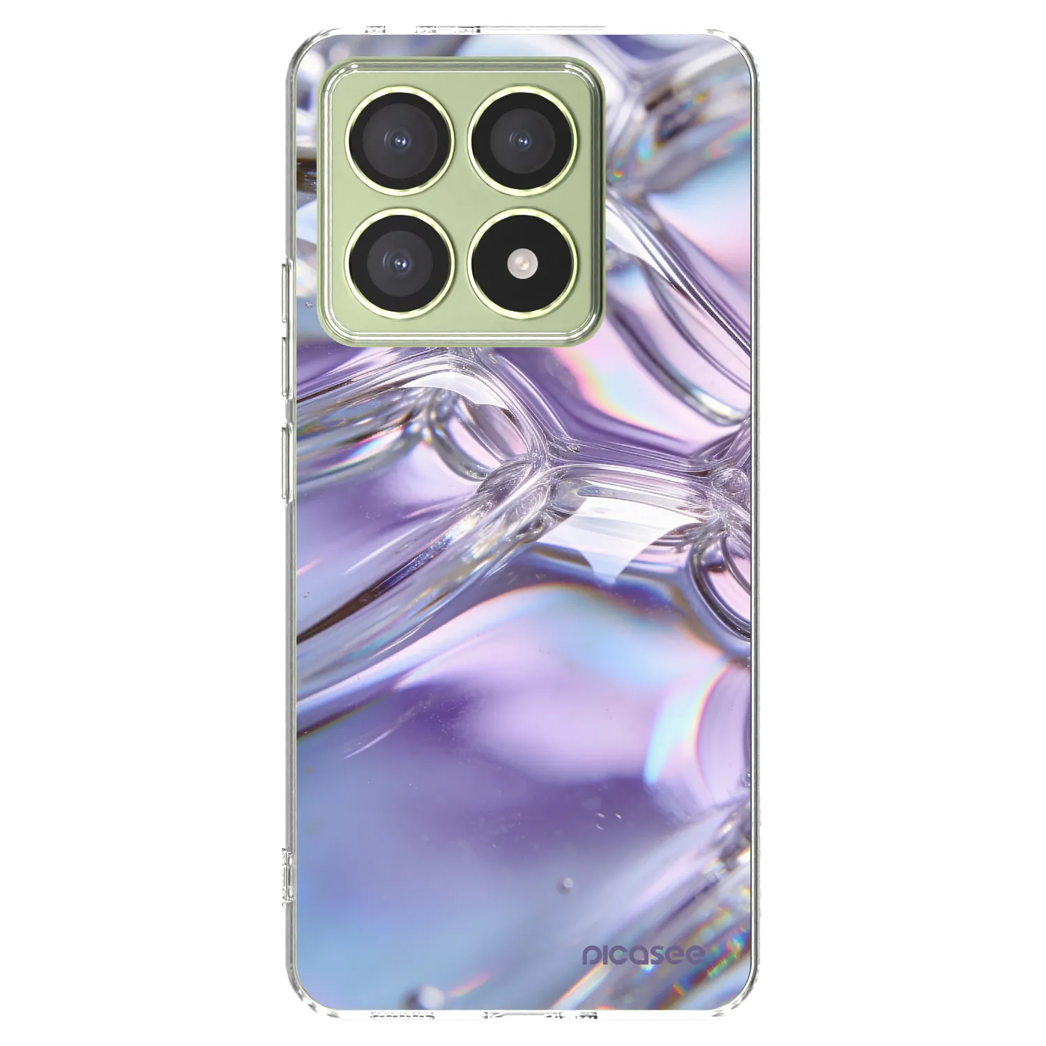Picasee silikonowe przeźroczyste etui na Xiaomi 14T - Iridescent bubbles