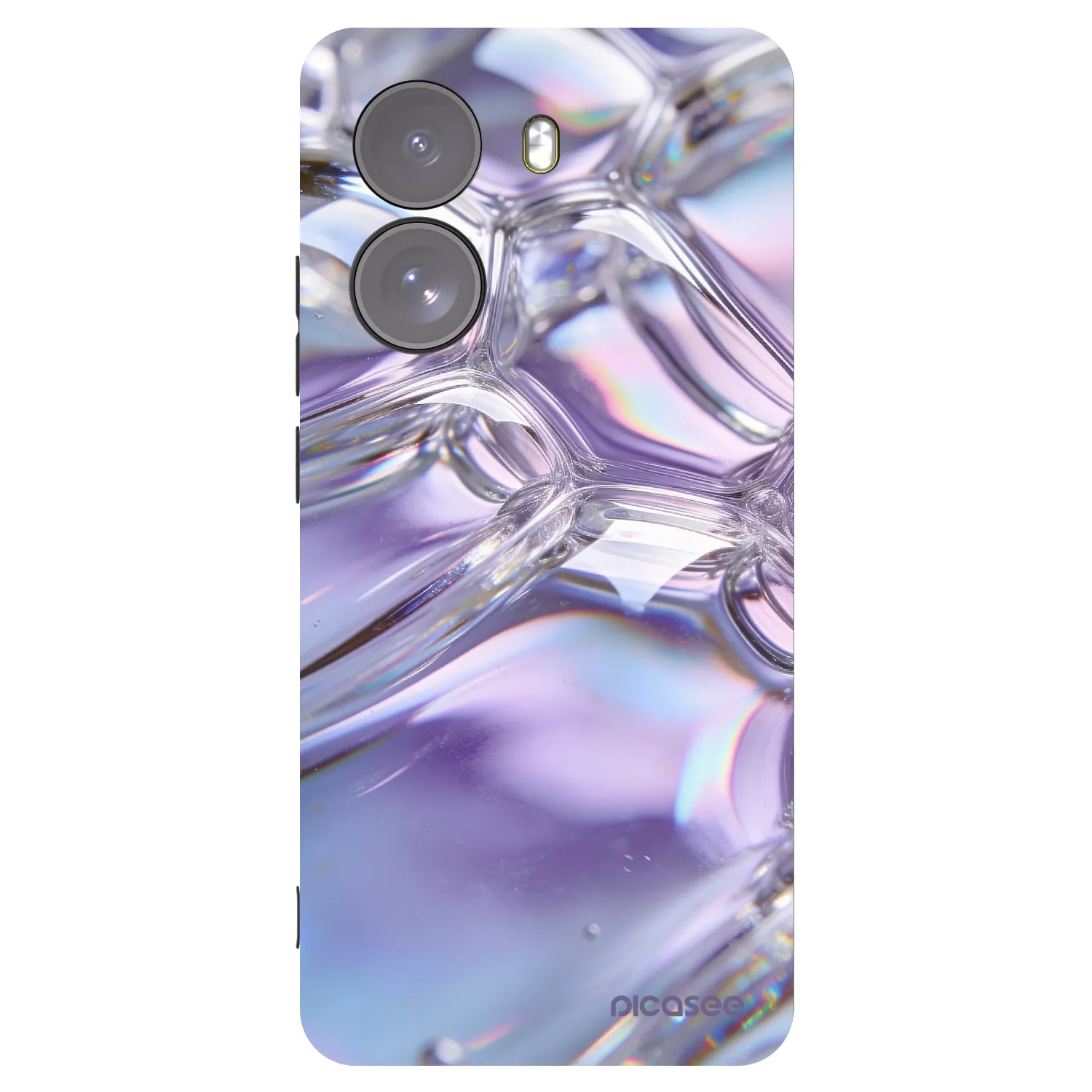 Picasee silikonowe czarne etui na Xiaomi Poco X7 - Iridescent bubbles