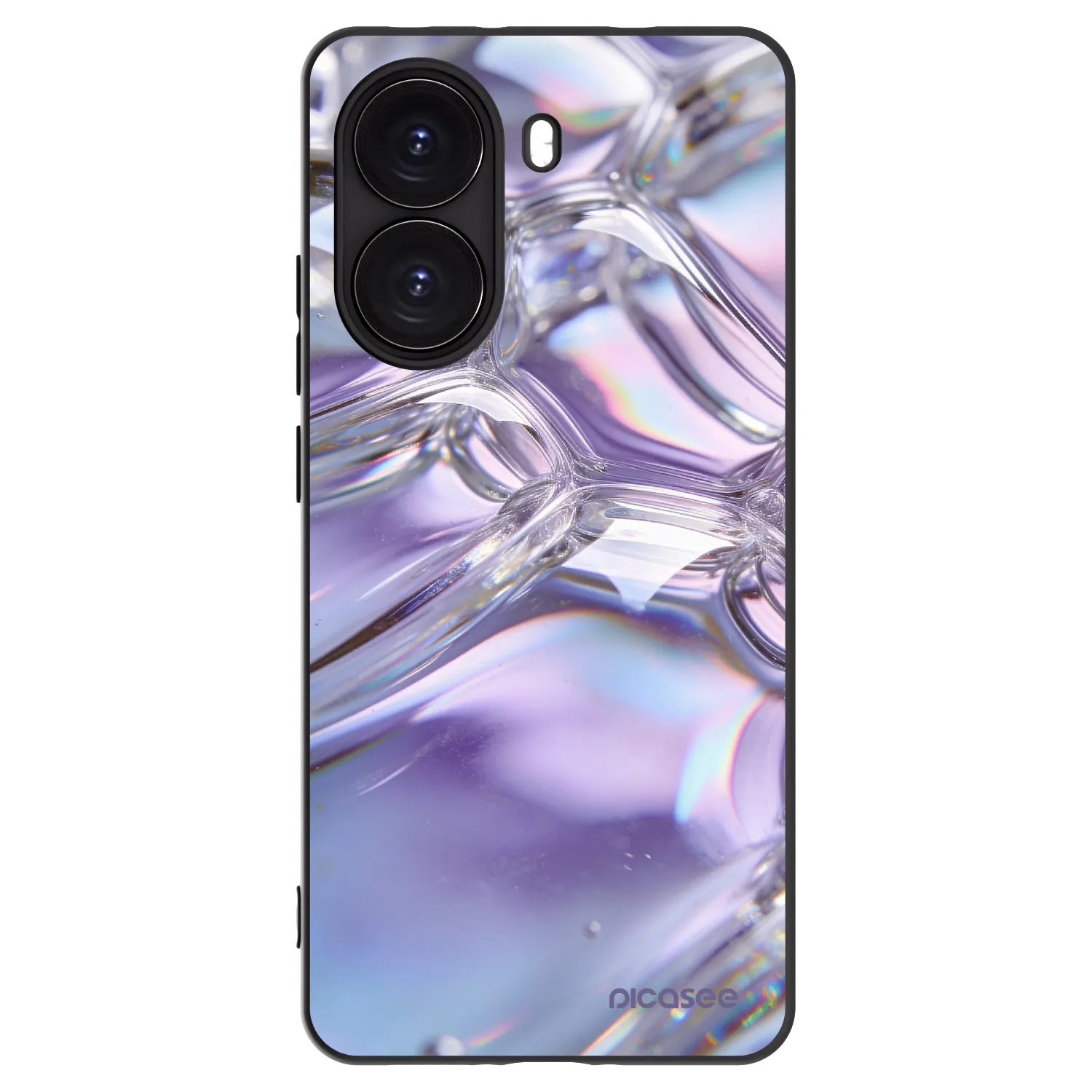 Picasee silikonowe czarne etui na Xiaomi Poco X7 Pro 5G - Iridescent bubbles