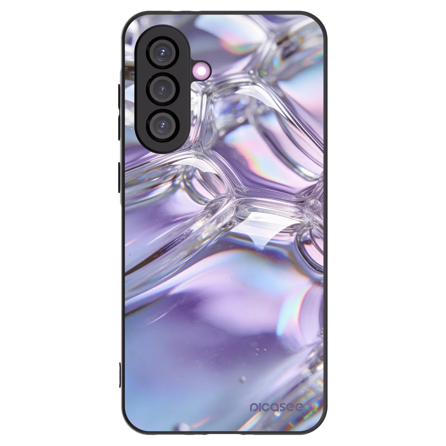 Picasee silikonowe czarne etui na Samsung Galaxy A56 5G A566B - Iridescent bubbles