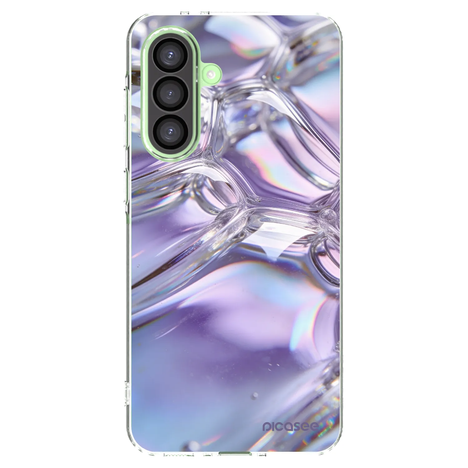 Picasee silikonowe przeźroczyste etui na Samsung Galaxy A26 5G A266B - Iridescent bubbles